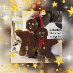 Weihnachtsdeko|GIDDIS FILZBOUTIQUE Lebkuchenmännchen handgefilzte Deko