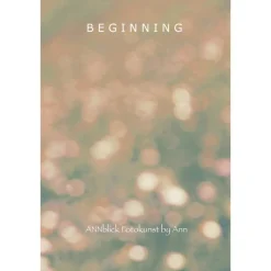 Clearance Lettering Poster mit dem Schriftzug "BEGINNING" auf glitzerndem Bokeh-Hintergrund in grün oder rosa, Größe 45 x 30 cm Geschenke