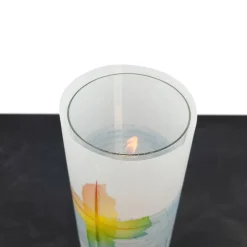 Dekoration|Reizvolle Karten und mehr Lichthülle Aquarell-Kreuz für Konfirmation, Kommunion & Firmung – Personalisierbare Deko aus Transparentpapier