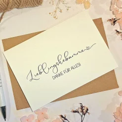Sale Lieblingshebamme Danke Karte – Hochwertige Geschenkkarte mit Umschlag – Minimalistische Dankeskarte für Hebammen Glückwunschkarten
