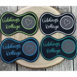 New Lieblingskollege - Glasuntersetzer - Tassenuntersetzer aus Kunstleder bestickt - Geschenk für den Kollegen - Arbeit Geschenke Für Männer