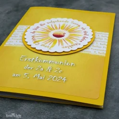 Sale Liederheft Cover/Umschlag Kommunion Sonne "Jesus Christus, du bist die aufgehende Sonne" Dekoration