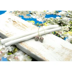 Brautschmuck|KirLaagreen Lässige verspielte Ohrhänger aus Metall & Silberfarben in Rosa – Geschenkidee für Frauen