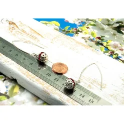 Best Lässige verspielte Ohrhänger aus Metall & Silberfarben in Rot – Geschenkidee für Frauen Brautschmuck