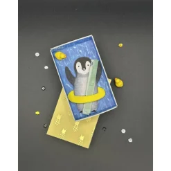 Best Lustige Pinguin Geschenkverpackung für Urlaub, Schwimmbad oder Therme Gutschein Geschenkverpackungen