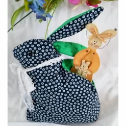 Clearance Lustiges Hasen- Täschchen mit Reißverschlussfach Osterhasen