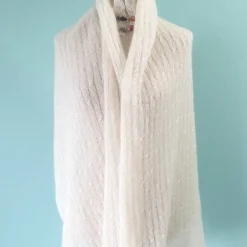 Online Luxuriöse Brautstola aus Mohair und Seide in Cremeweiß – Elegantes Lacetuch für Hochzeit & Feste Brautstolen & -Boleros