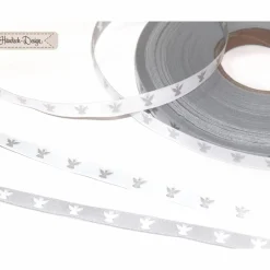 Online 1m (1EUR/m) Webband Christkind weiß/silber 9mm Deko- & Webbänder