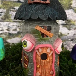 Best Magisch, verrücktes Monsterhaus, leuchtet mit LED-Teelicht im dunklen Deko Halloween