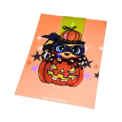 Hot Magnetisches Lesezeichen „Kleine Spinne als Superheld verkleidet“ | Halloween Lesezeichen mit Spinnenmotiv Monster & Gespenster