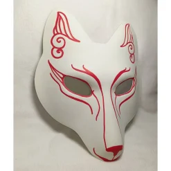 Outlet Maske, Fuchs, japanisch, Kabuki, Kitsune, handbemalt Masken