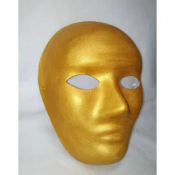Clearance Maske, Sonnenkönig, gold, handbemalt, Pappmache Masken