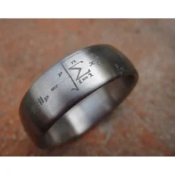 Mathe Ring, für Mathematiker, Edelstahlring, Zeigen Sie, dass Sie vollständiges Element der Gruppe der Mathematiker sind.  personalisiert Geschenke