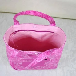 Online -Mädchentasche mit Hasen-Motiv, Kindergartentasche, Einkaufstasche,Kinderhandtasche Osterkörbchen