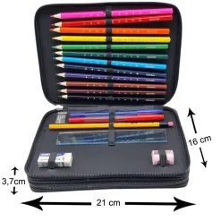 Clearance Melodie pastell Federmäppchen inkl. Inhalt mit Name / personalisierbar Kinder Federmäppchen