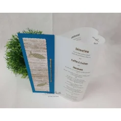 Clearance Menükarte Kommunion Konfirmation MAIGRÜN-TAUPE Einladungskarten