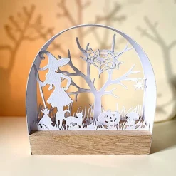 Best Mini Schwibbogen Herbst Halloween – Klötzchen Hexe Kürbis Spinne – Handgemachte Herbstdeko Deko Halloween