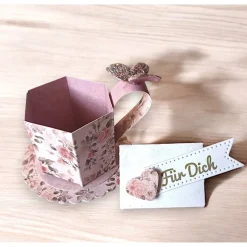 Best Mini Tassen Set mit Umschlag – Deko Minitasse als Gastgeschenk, Mitbringsel & Geldgeschenk Dekoration