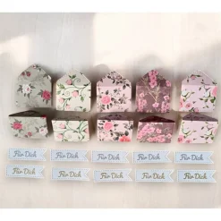 Sale Mini Umschläge Für Dich rosa Rosen – Gastgeschenk, Geldgeschenk & Mitbringsel – 10 Briefumschläge & Fahnen Dekoration