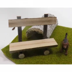 Outlet Miniatur Dackel Hund – Deko für Puppenhaus, Krippenbau & Basteln – Länge 6 cm, Höhe 3 cm Bastelzubehör