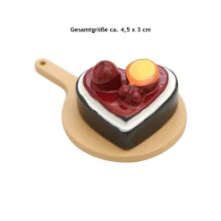 Wichtelzauber|AmOlenDiek Miniatur Kuchen Herz | Zubehör Wichteltür