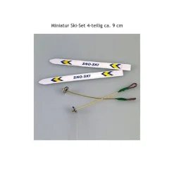 Wichtelzauber|AmOlenDiek Miniatur Ski mit Skistöcken 4-teilig