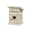 Wichtelzauber|AmOlenDiek Miniatur-Toilettenhäuschen aus Holz mit Herz