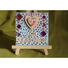 Best Minibild ICH LIEBE DICH  Acrylmalerei Keilrahmen Staffelei Geschenk zu Muttertag Valentinstag für Verliebte Kunst