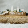 Krippen|Ommella Mini-Krippe aus Holz und Reliefgießpulver
