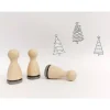 Online Ministempelset Weihnachtsbaum | 3 Stempel mit 12mm Durchmesser | Holzstempel Weihnachten / Advent Weihnachtsstempel