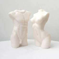 Männliche Torso Soja Kerze Groß, Vegan & Duftfrei, Geschenk für Freundin, Körper Kerze Sojawachs, Junggesellenabschied Junggesellenabschied