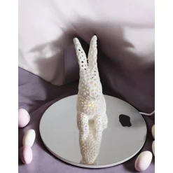 Outlet Moderne Osterdeko Hase – 3D Druck Voronoi Design – LED Windlicht Osterhase – Geschenk zu Ostern – Bio-Kunststoff (PLA) – Osterhasen