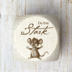 Einschulung|Pinselara Motivationswürfel aus Holz um das Selbstbewusstsein vom Kind zu stärken und positiv zu beeinflussen