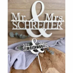 Sale Mr & Mrs Schild personalisiert mit Namen / Wanddeko Geschenkidee zur Hochzeit / Brautpaar Hochzeitsdeko