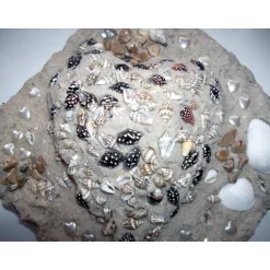 Best Muschelbild SANDHERZ Collage aus Sand und Muscheln Geschenk zu Valentinstag Muttertag Herz Handarbeit  Badezimmerbild Kunst