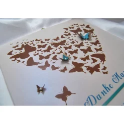 Outlet Muttertag Geschenk personalisiert Muttertagsgeschenk Bild Wandbild Mama Herz Schmetterling Druck Braun Türkis Danke Dekoration