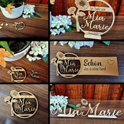 Sale Namensaufsteller für Hochzeit | Taufe | Kommunion | Geburtstag Dekoration