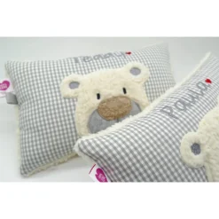 Best Namenskissen Taufkissen Kuschelkissen Kindergartenkissen Geburtsgeschenk  Bär Teddybär Kuschelbär Gastgeschenke