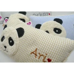 Best Namenskissen Taufkissen Kuschelkissen Kindergartenkissen Geburtsgeschenk  Panda Pandabär Gastgeschenke