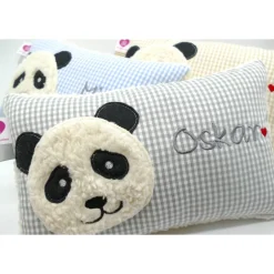 Best Namenskissen Taufkissen Kuschelkissen Kindergartenkissen Geburtsgeschenk  Panda Pandabär Gastgeschenke