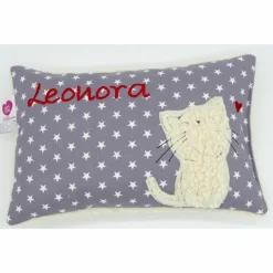 Best Namenskissen Taufkissen Kuschelkissen Kindergartenkissen Geburtsgeschenk  Schmusekissen Katze Kätzchen Gastgeschenke