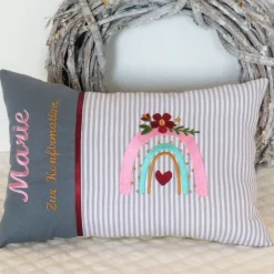 Sale Namenskissen zu Kommunion oder Konfirmation, personalisiertes Kissen für Mädchen, Kissen mit Namen Geschenke