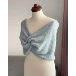 Brautstolen & -Boleros|purpurnaddel Neue Farbe! hellblau!Braut Stola HOCHZEIT,Milchcafe!BOLERO, Braut Stola!Alpaka, Seide!