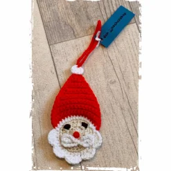 Best Niedliche Nikolausanhänger gehäkelt - Gesicht beidseitig angebracht! Höhe ca. 15 cm Geschenkeanhänger