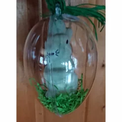 Online Niedliches Acryl-Ei mit Häschen Osterdeko