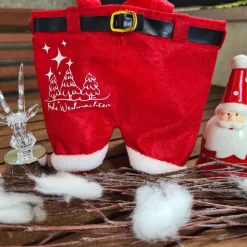 Hot Nikolaushose Mini personalisierbar | Weihnachtsmann Hose als Geschenkverpackung | Lustige Nikolaus Geschenkidee für Kind Säckchen & Beutel