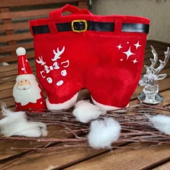 Säckchen & Beutel|Made by EiDa Nikolaushose Mini personalisierbar | Weihnachtsmann Hose als Geschenkverpackung | Lustige Nikolaus Geschenkidee für Kind