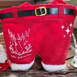 Clearance Nikolaushose Mini personalisierbar | Weihnachtsmann Hose als Geschenkverpackung | Lustige Nikolaus Geschenkidee für Kind Säckchen & Beutel