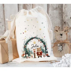 Clearance Nikolaussack, Geschenke Kinder personalisiert mit Name, Nikolausgeschenk, Tasche, Nikolausbeutel Weihnachten Säckchen & Beutel