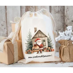 Clearance Nikolaussack, Geschenke Kinder personalisiert mit Name, Nikolausgeschenk, Tasche, Nikolausbeutel Weihnachten Säckchen & Beutel